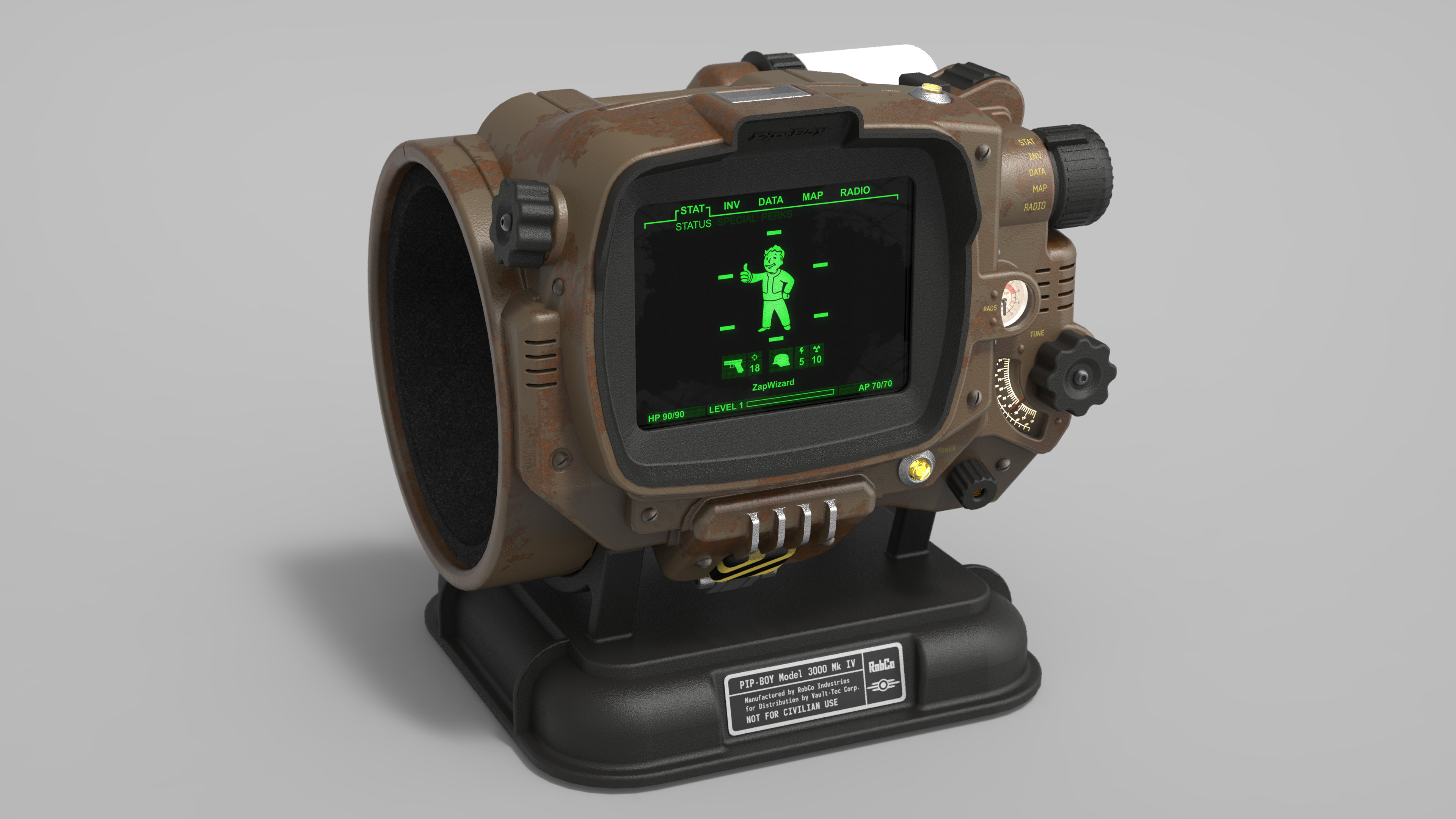 Functional Pip-boy 3000 Mk4 from Fallout 4 - Hackster.io